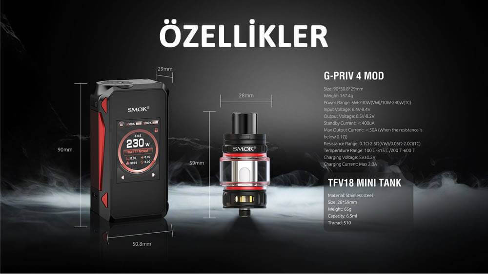 Smok G Priv 4 Özellikleri